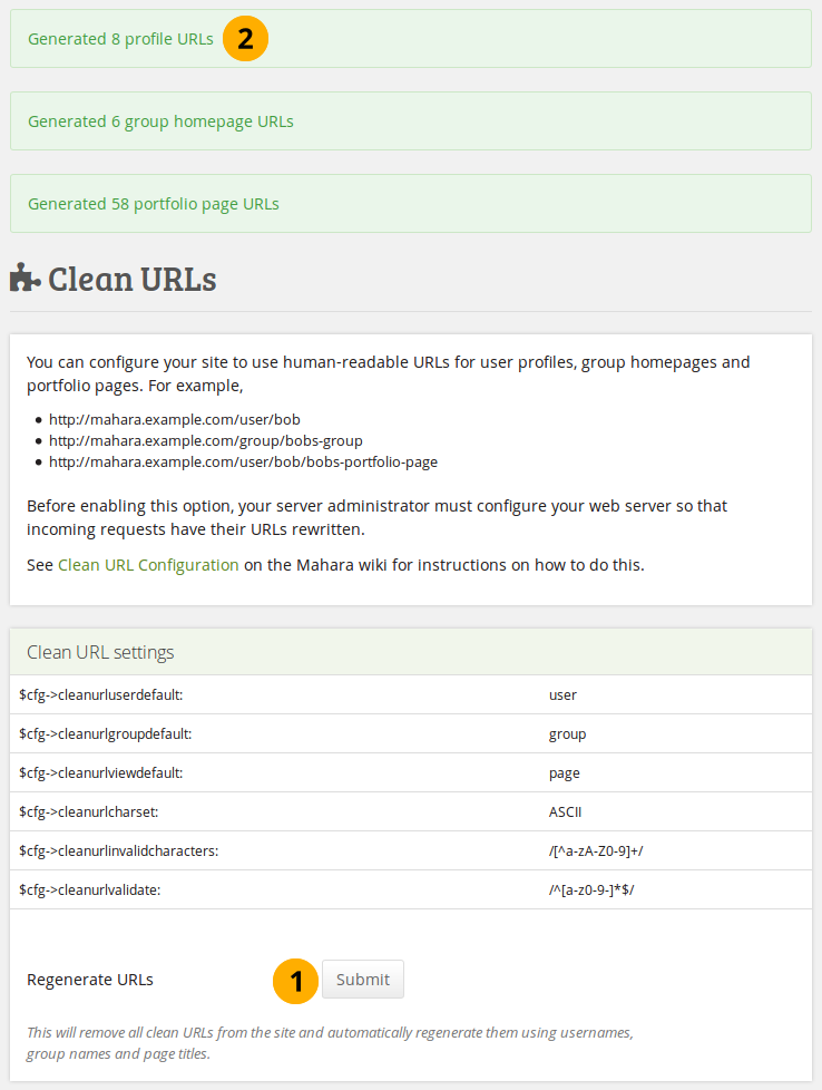 Regenerate clean URLs for existing users in bulk