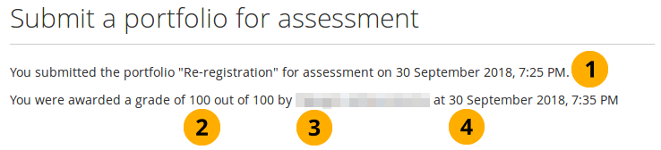 View grade in Mahara