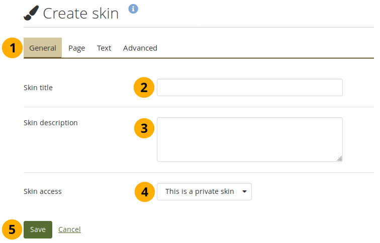 General settings for your skin