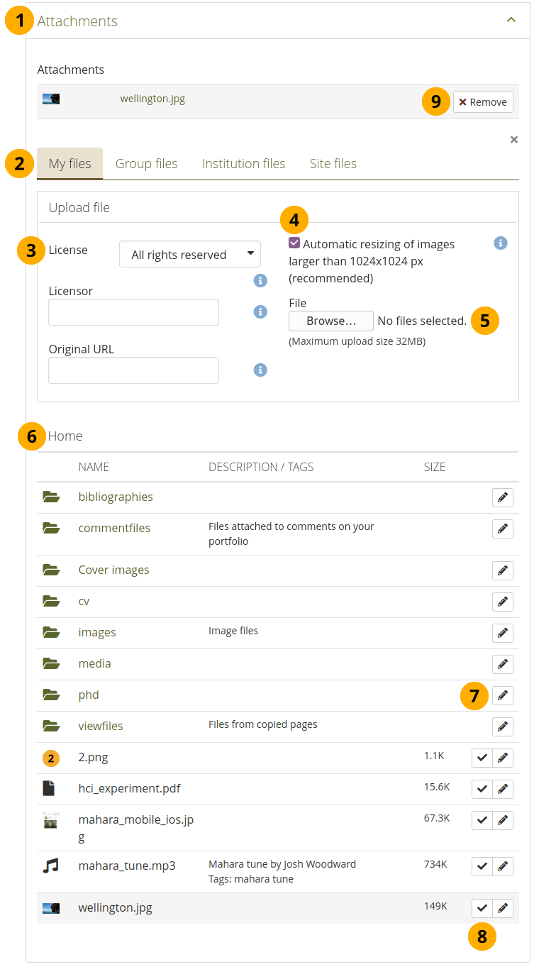 Attach a file to a note block