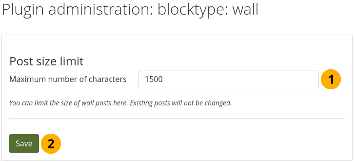 Configure wall settings