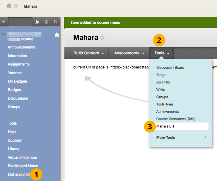 Select the placement in your course