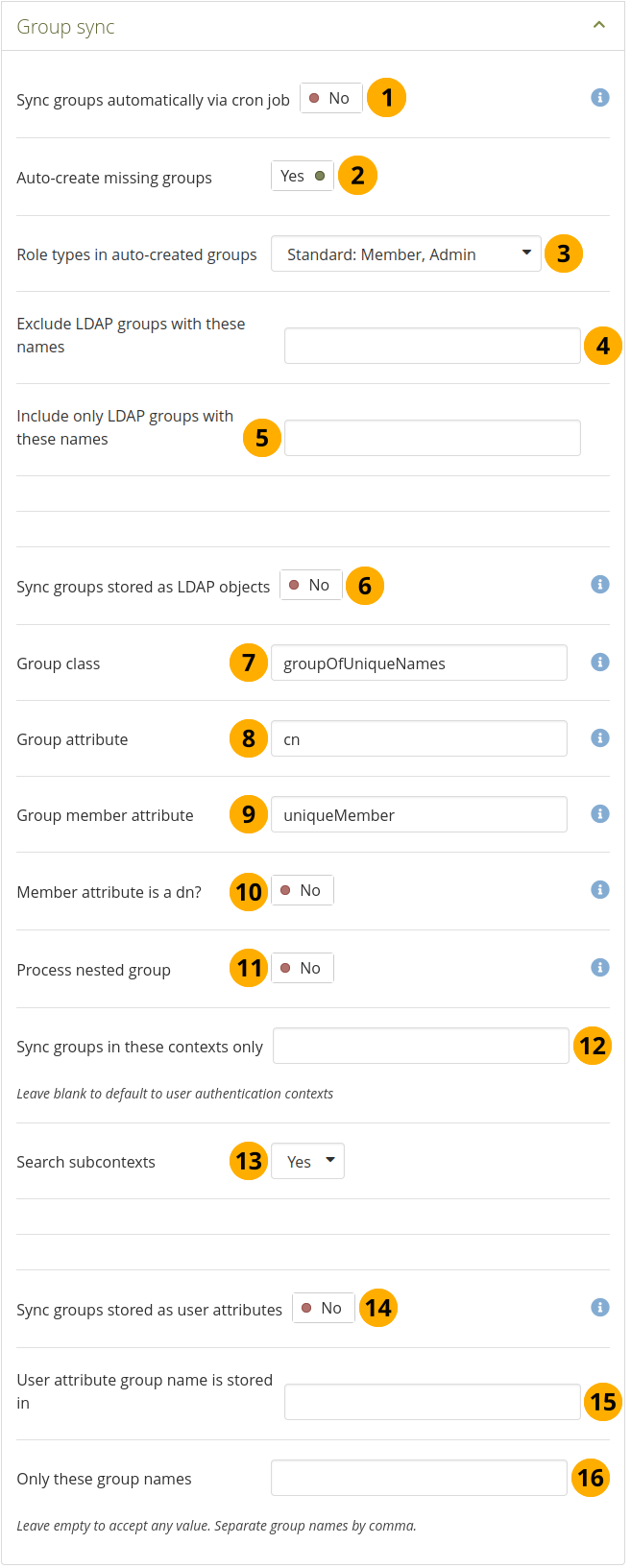 Configure the LDAP group sync