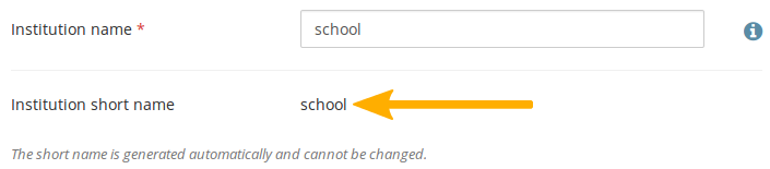 institution shortname